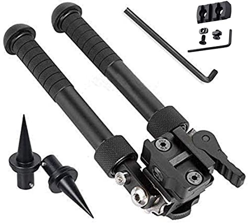 QD Gewehr-Zweibein Verstellbares 6,5-9 Zoll Taktisches Gewehr-Zweibein, CNC-QD-Hebelhalterung, 360-Grad-Schwenkadapter, Mit Zweibeinnägeln Und Mlok Picatinny-Schienenhalterung, kompatibel Mit Mlok