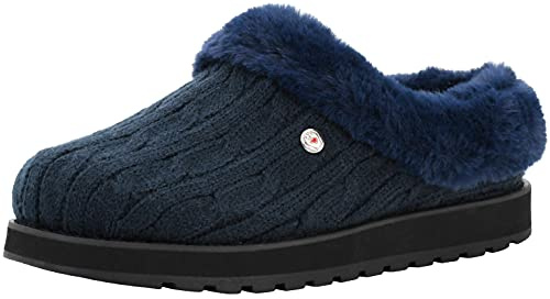 Skechers Pantoufles Keepsakes Ice AngelSlipper pour femme, bleu marine, 38 EU