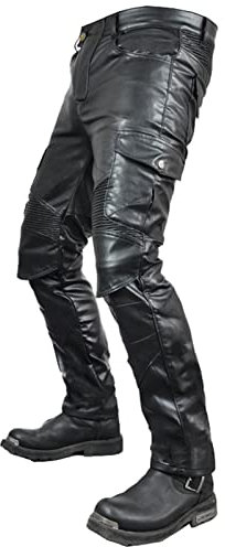 Motorradhose für Herren und Damen aus PU-Leder, wasserdicht, Motorradhose, Motocross-Rennhose