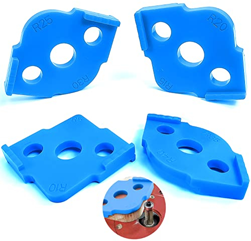 4 Stück Frässchablonen für Oberfräse, Radius Jig Router Templates,für Handkantentrimmer, Graviermaschine, Holzbearbeitungswerkzeug(R5 R10 R15 R20 R25 R30 R35 R40)