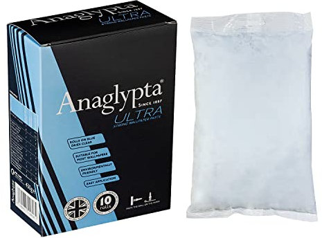 Ultra Strong Wallpaper Paste - 10 Roll Box - Rolls on Blue Dries Clear All-Purpose Adhesive Paste with Long-Lasting Results