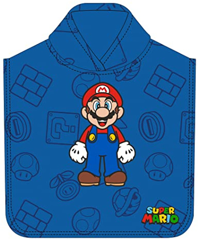 FACTORY CR Unisex-Kinder 2023MAR013 Sonic-Mikrofaser-Poncho, Poolhandtuch, Kinderhandtuch, Kinderdruck, 50x100, Color, único
