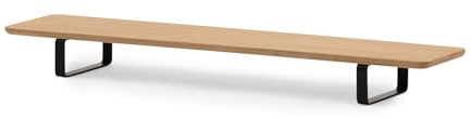 Oakywood - Monitorständer 2 Monitore - Schreibtisch Bildschirmerhöhung aus Holz - Handgefertigt in der EU - 220 lb (100 kg) Tragfähigkeit - 41,3x9 (105x23 cm) - 100% Eichenfurnier