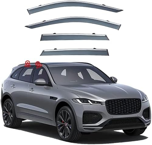 4 Stück Auto Windabweiser Regenabweiser für Jaguar F-PACE 2016-2022, Autofenster Windabweiser Autofenstervisiere Regenschutz