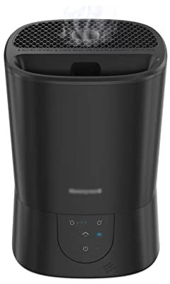 GRFIT Humidificadores de Aire Humidificador de Vapor Caliente con Taza de Aceite Esencial HWM440 Humidificador de Aire Negro Silencioso Humidificadores (Color : A)