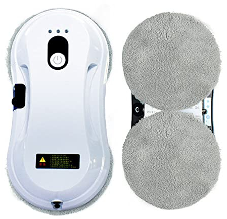 ZGYOZMNG Robot lavavetri, Robot lavavetri Elettrico da 80 W, aspirapolvere Automatico per vetri, Robot lavavetri con Telecomando
