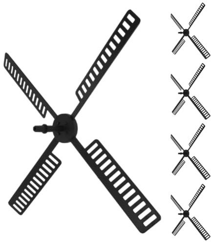 Pièces de Rechange pour Éoliennes de Jardin, Lot de 5 Sets, Plastique Noir | Usage Jardin et Intérieur, Étanche, Installation Facile, Accessoires Inclus pour Remplacement
