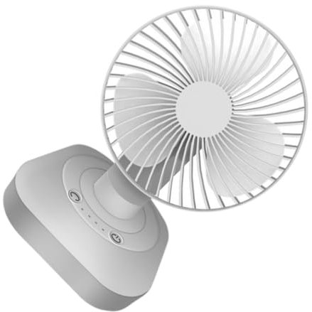 WATIIFUFU 1pezzi Ventilatore Da Tavolo Usb Silenzioso e Ricaricabile Ventilatore Mute Per Casa e Ufficio Design Portatile Per Esterni e Interni Bianco