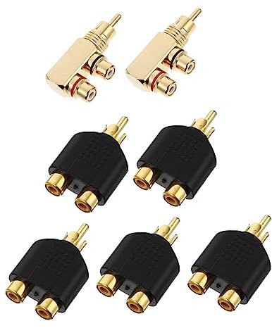 TINEASUR 7stücke Teiliges Set y Splitter Adapter Weibliche Anschlüsse Für Audio Und Videogeräte Goldbeschichtete Kupferverbindung Für Optimalen Signaltransfer