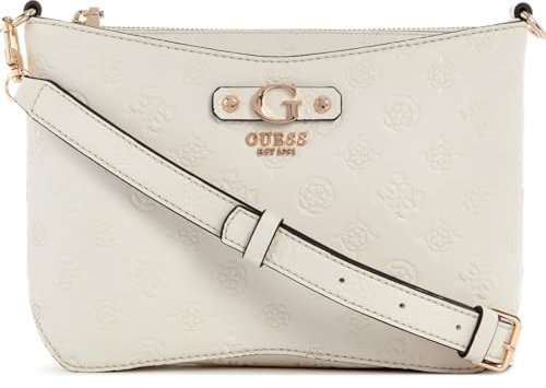 GUESS Gerty Girlfriend Satchel Cream White