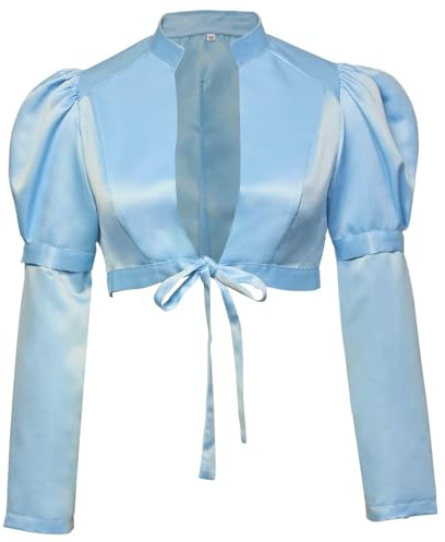 UniqKaliber Women's Regency Spencer Jacket, Victorian Long Sleeves Jacket Ball Gown Crop Coat