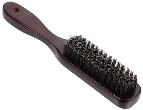 BATHVEVE Bartbürste für Männer mit Holzgriff und Ergonomischem Design Professionelle Gesichtsbürste aus Synthetischem Material Leichte Bartpflege im Salonstil