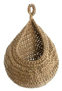 YYDPYZBD Panier de Rangement Fruits Mural Suspendu À Main pour Cuisine-Style Corde Chanvre-Grand