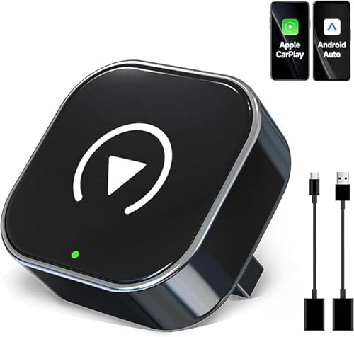 2025 Wireless CarPlay Adapter – Instantly Upgrade Your Wired CarPlay to Wireless | Fast, Stable Connection | Works with All Factory CarPlay Cars | Compatible with iPhone (iOS 10+) & Android Auto