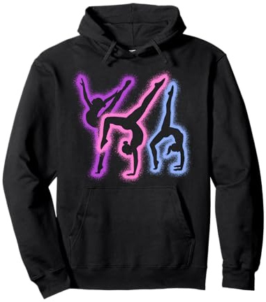 Turnerin Gymnastik Silhouetten Damen Mädchen Turnen Kinder Pullover Hoodie