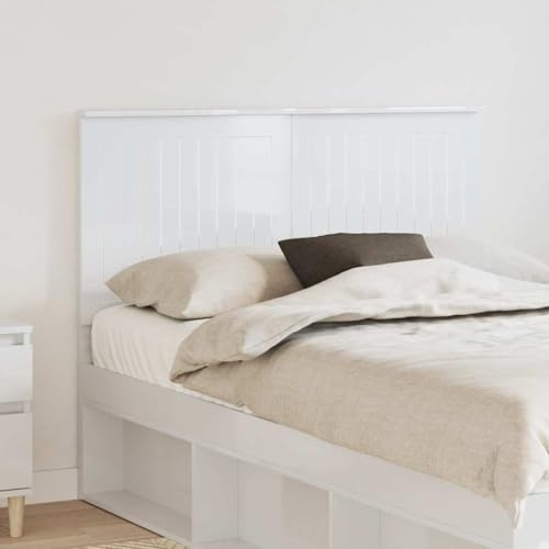 Owoxanthellate Testiera da letto moderna, bianca, 138 x 7 x 100 cm, in legno lucido, effetto cuscino da parete, robusto e facile da pulire, per camera da letto, camera dei ragazzi, camera degli ospiti