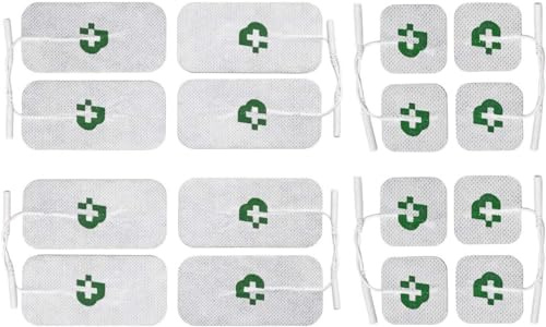 TESMED All Body Set de 16 Électrodes (8 Électrodes 50x50mm + 8 Électrodes 50x100mm) Compatibles avec Toutes Les Marques d'Électrostimulateurs avec Fiche de 2 mm, Pas Besoin de Gel, Qualité Supérieure