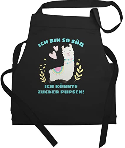 Shirtracer - Schürze Geschenk - Lustige - Erwachsene - Lama Ich bin so süß ich könnte Zucker Pupsen