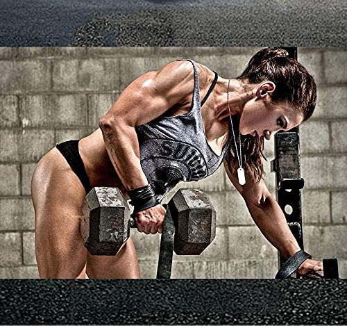 CloudShang Mädchen Power Poster Bodybuilder Frau Weiß liche Harte Arbeit Muskeln Fitness Motivational Wall Gemälde Gym Workout Übung Home Deko F03105 50x70cm/Kein Rahmen