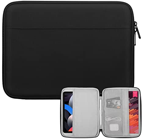 Dadanism 9-11 Pollici Custodia Borsa Protettiva per iPad 10a Gen 10,9, iPad (A16) 11, iPad Pro 11, iPad Air 11, iPad 9/8/7a Gen 10,2, iPad Air 5/4, Galaxy Tab A9+ Plus 11,Tab M11 11, Nero
