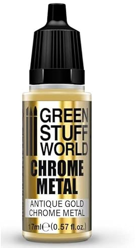 Green Stuff World For Models and Miniatures Chrome Paint Antique Gold 3692