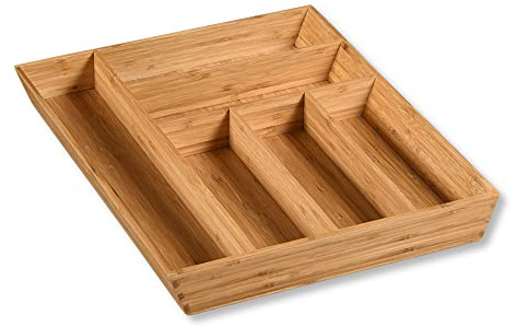 Kesper | Besteckkasten, Material: Bambus, Maße: 35 x 43 x 5 cm, Farbe: Braun | 58087 13