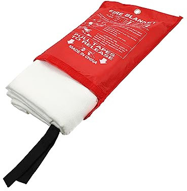 Angoily Thermal Blanket for Camping Large Fire Blanket Fiberglass Material Fire Extinguisher