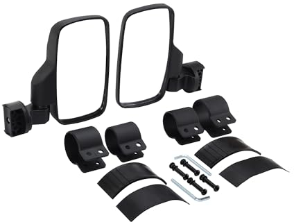 GOOFIT rectangle adjustable Offroad Black Rearview Rear View Side Mirror Replacement for Deere Gator Rhino YXZ RZR Dune Buggy beach buggy ATV UTV Arctic Cat Polaris RZR Kwasaki Teryx