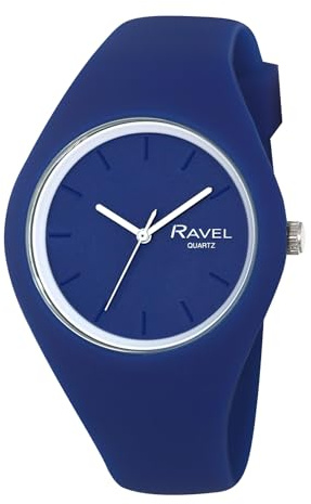 Ravel - Unisex Slim Comfort Fit Contrast Silicon Strap Watch - Analogue Quartz - R1804