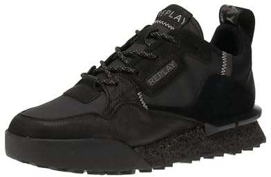 REPLAY Field MELT sneakers för män, 003BLACK, 44 EU, 003svart, 44 EU