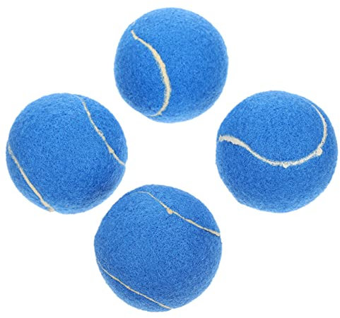 FOMIYES 4 Stück Hundespielzeug Tennisbälle Aus Gummi Trainings- Und Zugbälle Für Kleine Und Mittlere Hunde Spielball Für Hundetraining Und Beschäftigung