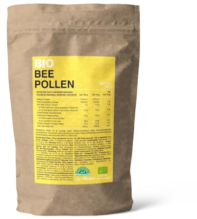 Granos de polen de abeja orgánico GymBeam: alto en proteínas, polen de flores orgánico, 100 g