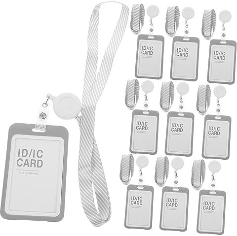 TOGEVAL 10 Sets Einziehbare Lanyard-ausweishalter Ausweishalter Kartenschutz Aufbewahrungshüllen Für Die Arbeit Und Die Schule