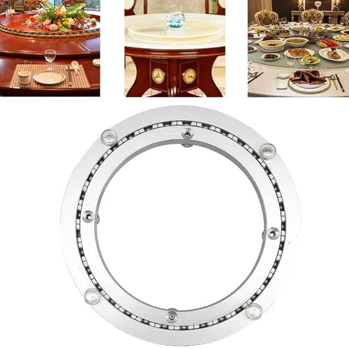 Plateau tournant pivotant de 300-500-800 mm en alliage d'aluminium robuste, roulement de plateau tournant, plaque pivotante ronde, matériel Lazy Susan, for cuisine, table à manger, présentoirs de tabl