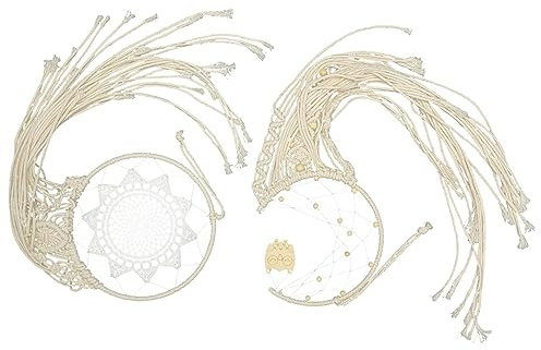 TOPBATHY 2piezas Kit De Macramé Unidades Tapiz Colgante Decoración De Estudio Tapiz Práctico