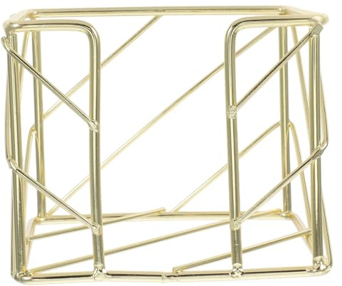 LAPYAPPE Eisen Gold Platzsparend Hohlmuster mit Farbe Metall Notizblockhalter aus Elegante Zettelbox für Homeoffice und Schreibtisch Büro | Platzsparende Aufbewahrung, Vielseitiger Stil, Große Kapazität, für Büro und Homeoffice