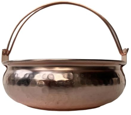 Pitycbo Induction Pot Catering Camping Hammered Copper Hot Pot for Pasta Soup Stew