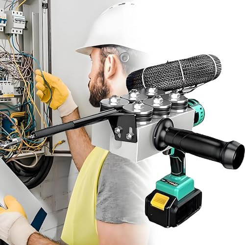 Tirador De Cables, Guía Pasacables Profesional, Máquina Encordadora Baterías Litio, Máquina De Roscado Eléctrica De Litio Sin Escobillas, 30 m Máquina De Tendido De Cables,4.5AH-LithiumBatteryX2