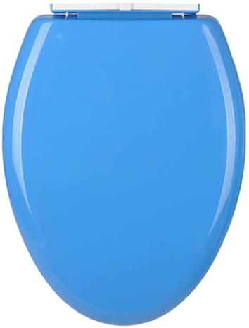 Sedile WC Allungato da 18,5, Coperchio WC in PP colorato Tipo V, Facile da Pulire e installare, sgancio rapido con Un Pulsante, carico 180 kg