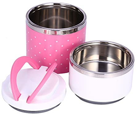 Box à lunch 930 ml réchauffeur de nourriture, 2 couches acier inoxydable Isolation thermo thermique Conteneur alimentaire portable Conteneur déjeuner thermique pour enfants adultes