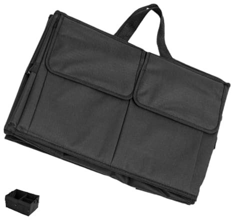 Parliky Car Trunk Tool Box Large Capacity Portable Storage Organizer with Handle Non Woven Fabric Car Tools Organizer for Suv Cargo and Outdoor Use