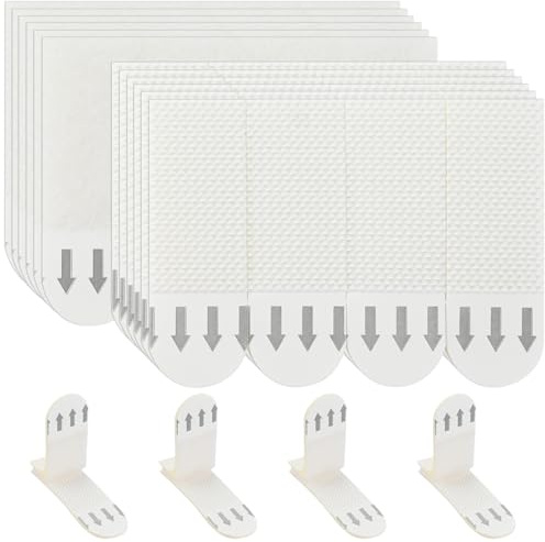 LEBKFT 48-Pack Reusable Picture Hanging Strips​, ​Hanging Strips No Nails Wall Hooks​ with ​Adhesive Mounting Tape​ for Frames Mirrors & Decorations Damage-Free ​Command Strips Alternative​ ​