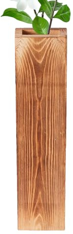 Pflanzgefäß aus Holz – 10,63 x 2,76 x 1,57 Zoll, tragbare Wandvasen, leicht | Praktischer Blumentopf für Boho-Pflanzen, künstliche für Wohnzimmer, Schlafzimmer, Küche, Büro, Heimdekoration