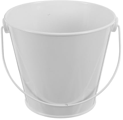 YARNOW Seau à Graisse pour Barbecue Blanc 8x10,5x12 Cm avec Poignée, Bac de Friture Stable et Pratique, Accessoire Indispensable Cuisine Extérieure, Camping et Réunions Entre Amis