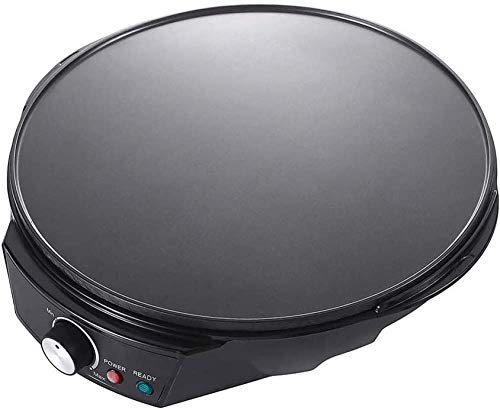 Crepera con placa antiadherente y temperatura ajustable, incluye accesorios para cocinar en casa
