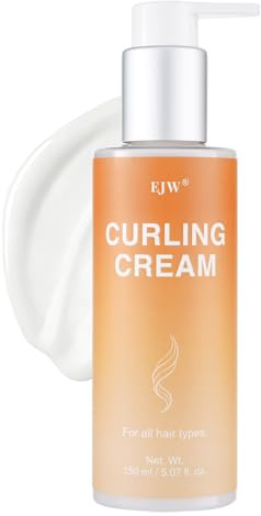 EJW Professional Curl Cream – Definierande lockkräm med arganolja och sheasmör – anti-frizz styling kräm för studs och glans – lockvård för naturliga lockar 150 ml