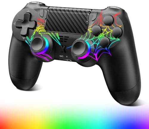 Glitfix Wireless Controller for PS-4, Controller Wireless for PS-4/Pro/Slim/PC, Bluetooth Gamepad Joystick with Dual Vibration Touch Panel 3.5mm Audio Jack Six-Axis
