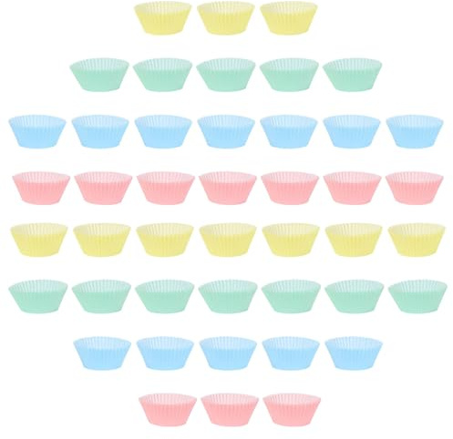 CATIEBYE Pirottini per Muffin Flessibili e Facili da Pulire in Carta 300 Pezzi Colore Casuale per Dolci e Cupcake, per Cucina e Feste in Casa