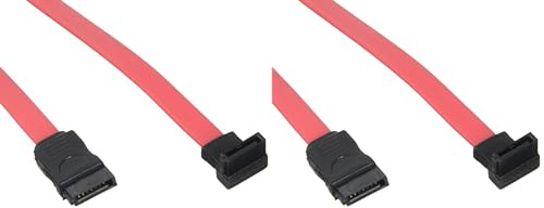 PremiumCord - Cavo SATA 0, 5 m, 1 x 90°, 1 x Spina Standard (Confezione da 2)