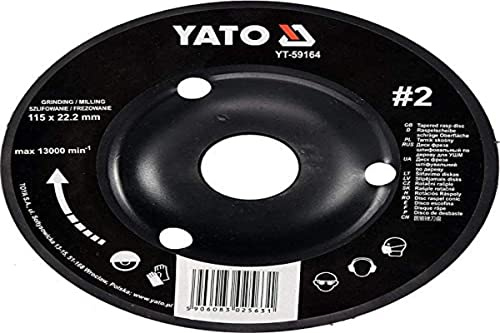 Yato Profi Raspelscheibe für Winkelschleifer Auswahl 115 mm 125 mm Schleifscheibe Holzscheibe Holz Flex Holzkunst (115 mm Nr 1)